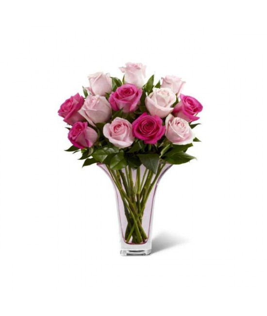 The Mother's Day Mixed Pink Rose Bouquet The Mother's Day Mixed Pink Rose Bouquet